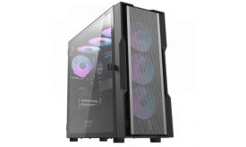 Darkflash DK431 Mesh számítógépház + 4 ARGB ventilátor (fekete) (DK431 MESH BLACK)